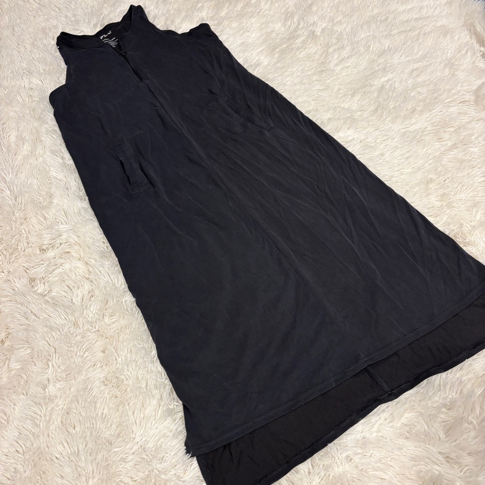 FLX Commuter Zip Front Dress with Pockets Black womans size 1X - Picture 2 of 9